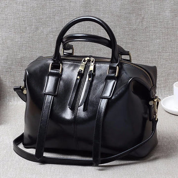 100% Genuine Leather Women Large Handbag Bag Shoulder Ladies Luxury Design Crossbody Bag Commuter Shopping Tote Bag For Women