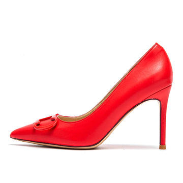 Red high heels 5-8cm pointed fine heel sexy leather shoes with evening dress banquet shoes luxury brands