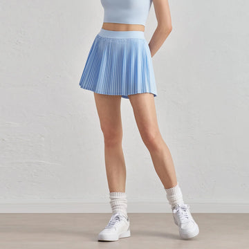 Solid Color Women Tennis Skirts High Waist Yoga Tennis Shorts Dress With Pockets Pleated Pocket Skirt Anti-Exhaust Quick Dry