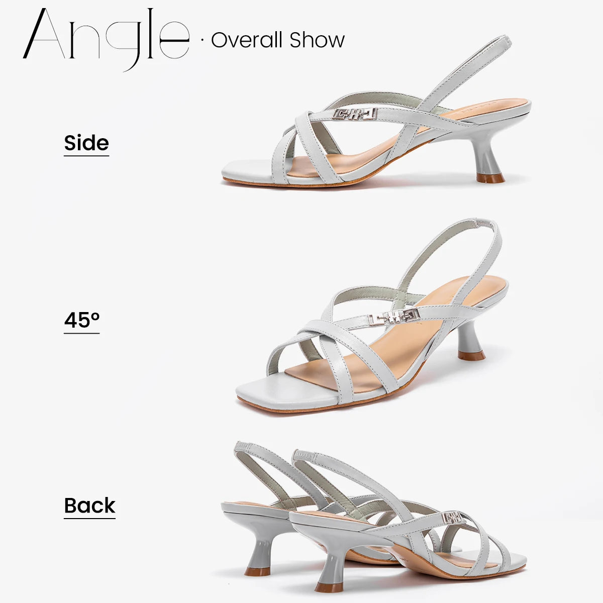 Heels Women's New Comfortable Sheepskin Leather Low Heel Sandals Wedding Banquet Women's Shoes