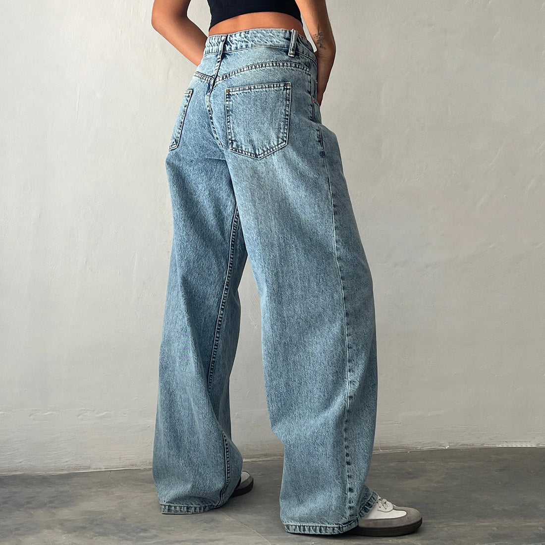 Y2K Baggy Low-Rise Straight Leg Jeans