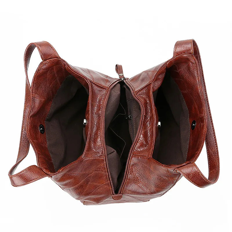 Women crossbody bags 2023 new tide soft leather shoulder capacity wild fashion women's shoulder bag Korean style of the handbag
