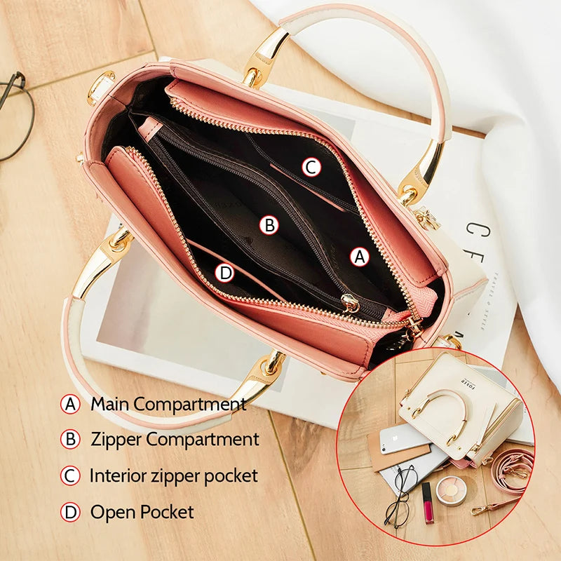 FOXER Split Leather Women Shoulder Bag Elegant Handbag 2025 Autumn Winter Female Large Tote Bag Luxury Design Crossbody Purse