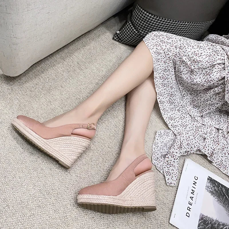 Fashion High Heels Women Party Shoes Super High Wedges Shoes Brand Modern Women Pumps Wedge Heel 10cm Plus Size 41 D138