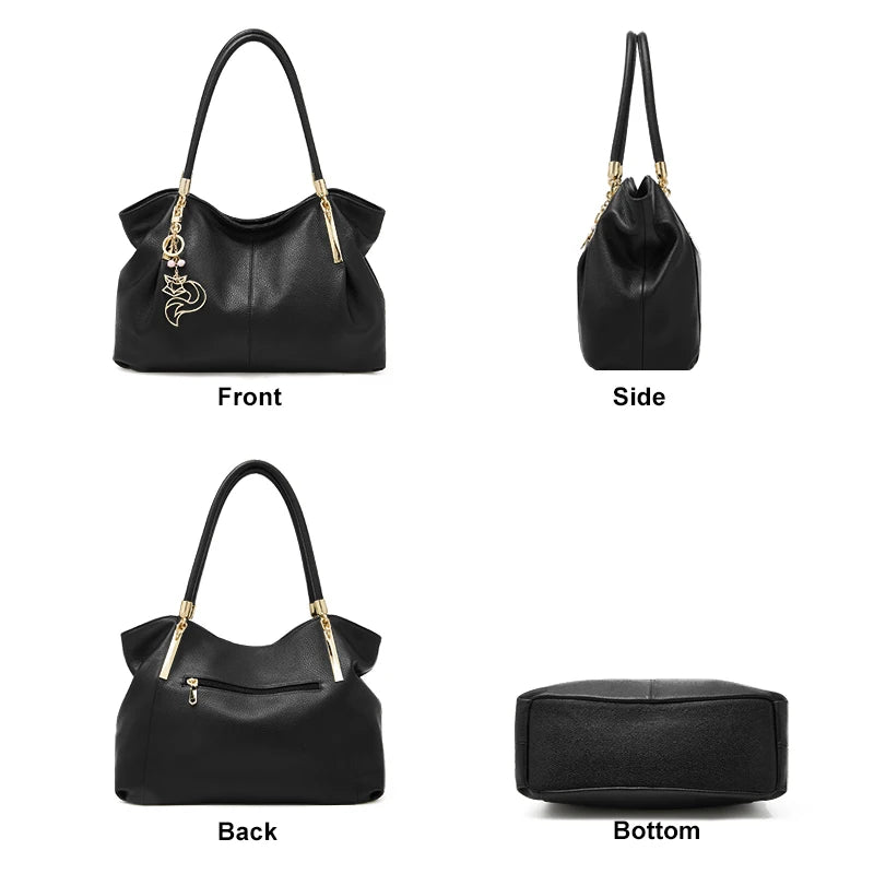 FOXER 2025 New Women's Shoulder Bag Genuine Leather Elegant Female Tote Large Bag Fashion Handbag Commuter Luxury Gift