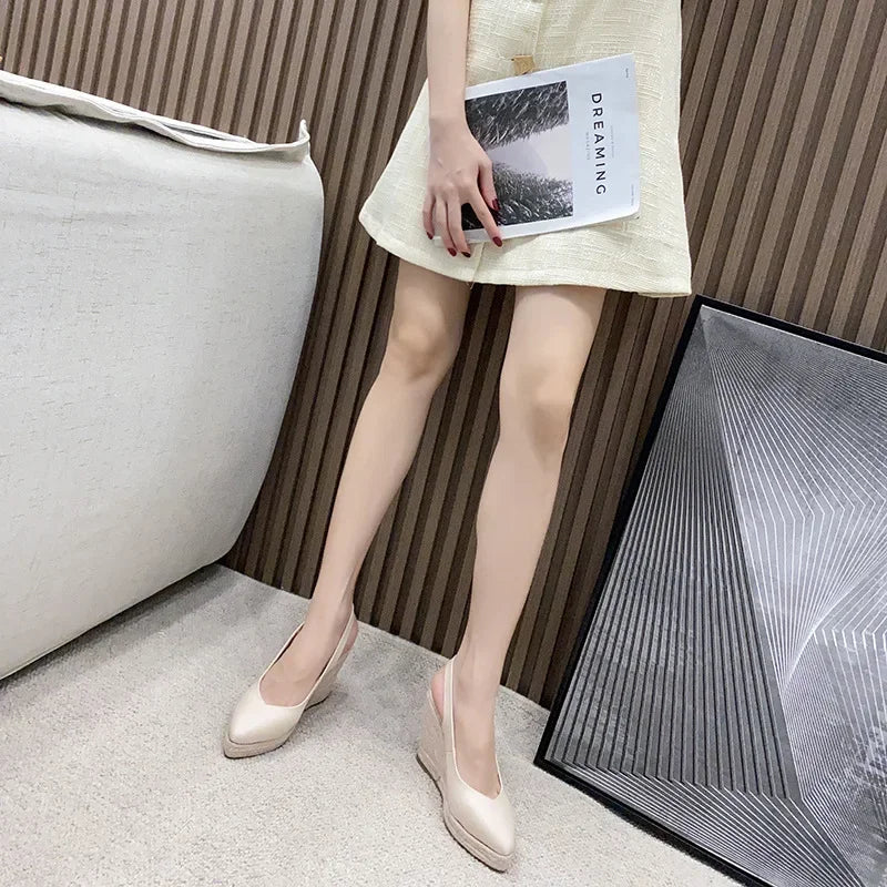 Fashion High Heels Women Party Shoes Super High Wedges Shoes Brand Modern Women Pumps Wedge Heel 10cm Plus Size 41 D138