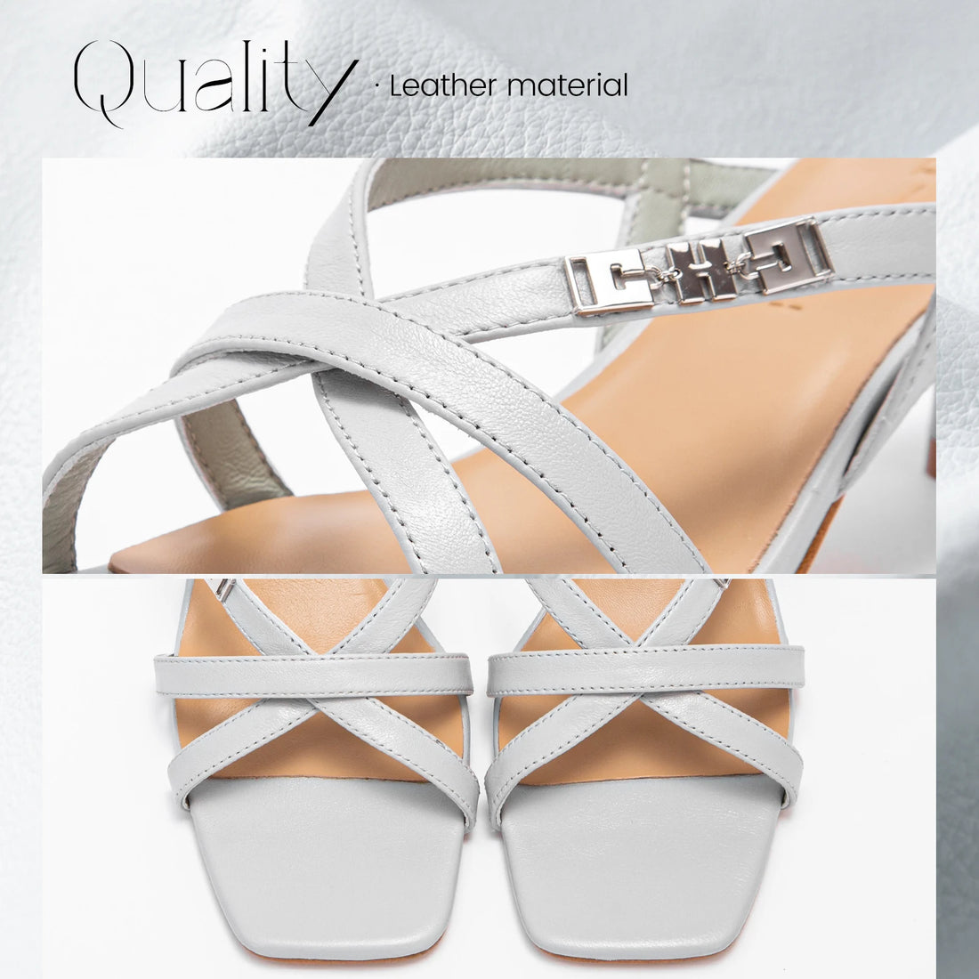 Heels Women's New Comfortable Sheepskin Leather Low Heel Sandals Wedding Banquet Women's Shoes